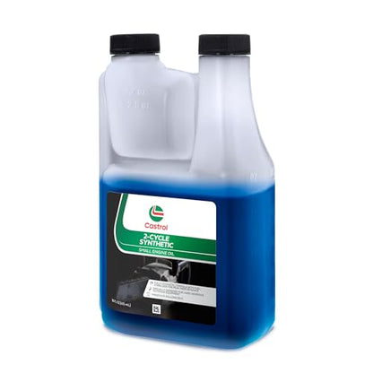 Castrol 2 Cycle Full Synthetic Oil - Small Engine Formula - 50:1 Mix Ratio - Includes Fuel Stabilizer (Pack of 12 (16fl oz bottles)) - size: Pack of 12 (16fl oz bottles)
