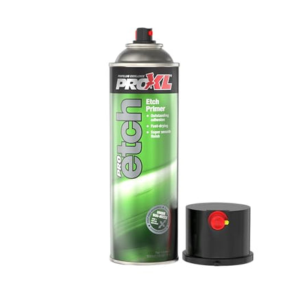 ProXL ProEtch Primer Aerosol - 500 ml | Acid Etch Primer for Bare Metal | Superior Adhesion & Corrosion Resistance | Fast Drying Formula | Ideal Base for Paint & Filler | Easy Application for Automotive Use