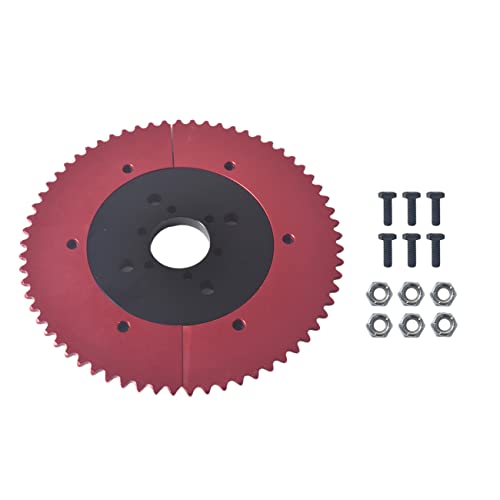 Universal 35 Chain 65T Split Sprocket with Adapter for Predator 212cc 196cc 79cc Go Kart Mini Bike CT200U-EX CT200U BT200X CT100U MB200 MBX11 Motorcycle Black - size: 65 tooth, style: Black