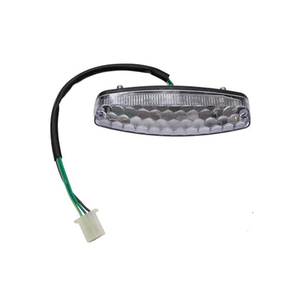PRO BAT 12V 3-Pin Rear Tail Brake Light Assembly - color: Clear