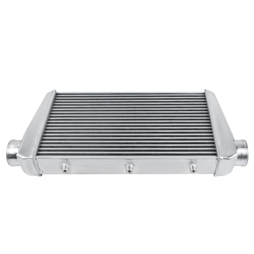 Universal Intercooler 27''x13''x3.3" Front Mount Intercooler 3'' Inlet and Outlet Aluminum Turbo Intercooler Direct Replacement for Any Turbo Charger system - size: 27''x13''x3.3" 3''