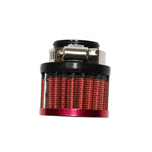 Auto Car Universal Rubber End Clamp on 25mm 1" Intake Air Filter with Adjustable Clamp (Red)