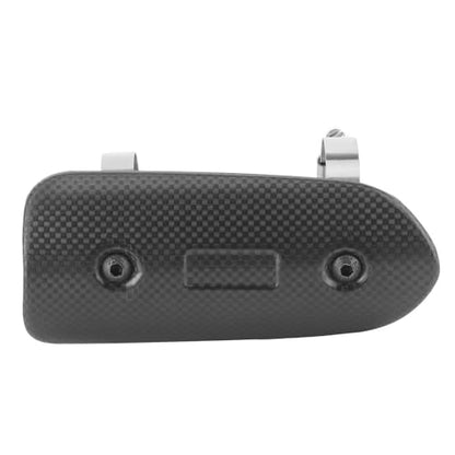 Exhaust Heat Shield, Universal Dry Carbon Fiber Exhaust MidPipe Heat Shield Guard Protector Kit Replacement Accessories for Motorcycle