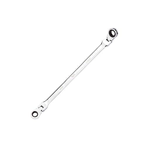 BULLTOOLS Flex-Head Extra Long Ratcheting Wrenches Double Box End Chrome Vanadium Steel 72-Tooth Wrench with Metric 9 mm x 11 mm - size: 9mmx11mm