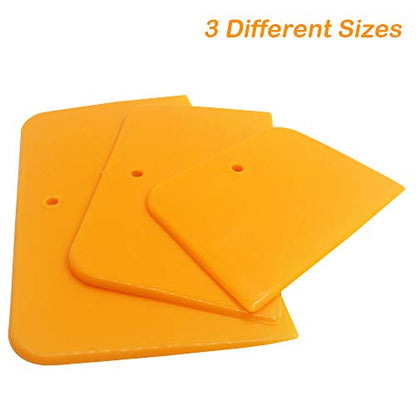 DaKuan 9-Piece Automotive Body Filler Spreader Kit - 3x4", 3x5", 3x6" Reusable PE Plastic Spreaders for Bondo, Putty, Glaze, Caulk & Paint (4,5,6 Inch)
