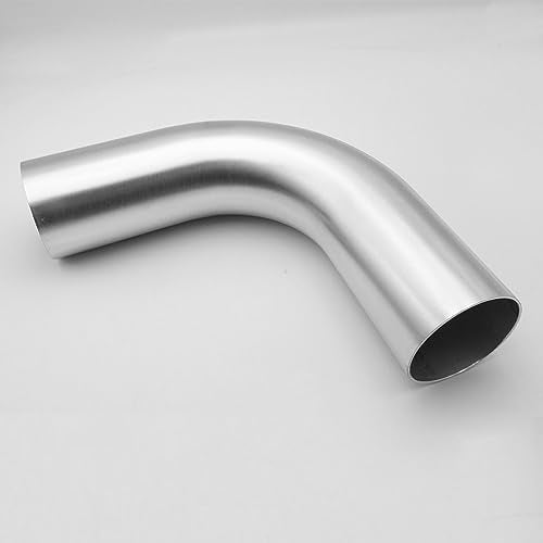 AC PERFORMANCE 2.75" 90° Degree Aluminum Elbow Intercooler Air Intake Tube - color: Silver 90, size: 2.75" (70mm)