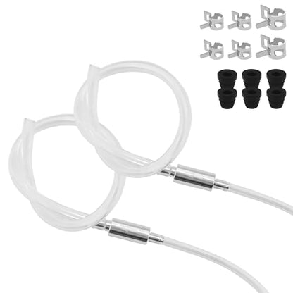 Brake Bleeder Hose Kit One-Way Check Valve Universal for Car Motorcycle Bicycle Clutch & Hydraulic System, One-Way Brake Fluid Bleeder Kit with Screw Caps Spring Clamps Accessories Kit (2 Set) - size: 2 Set