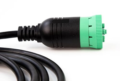 Green Type 2 J1939 Male to Open Pigtail 9pin Cable Truck Diagnostic Scanner Cable