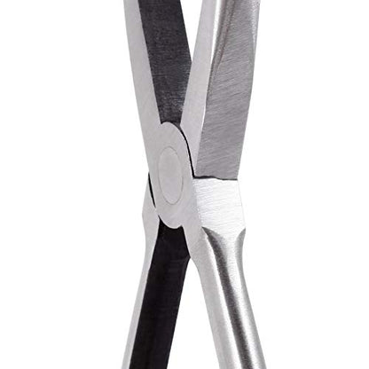 SPEEDWOX 11 Inches Long Reach 25 Degree Bent Long Nose Pliers Needle Nose Pliers Serrated Jaws - style: 25°