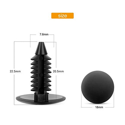 GOOACC GRC-18 100PCS 7mm 8mm 10mm Nylon Push Expansion Screws Replacement Kit,Bumper Fastener Rivet Clips GM 21030249 Ford N807389S - color: 100 Clips
