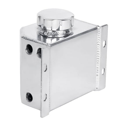 LokoCar Coolant Expansion Reservoir Tank 1L Universal Aluminum Silver - color: Silver, size: 1 Litre