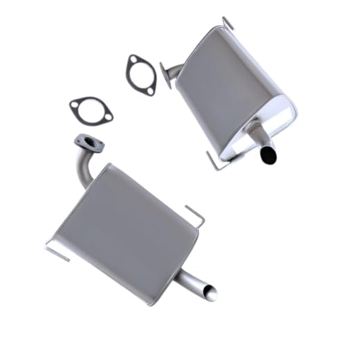 Exhaust Pair of Muffler Compatible for 2005-2009 Subaru Outback 2.5L | Stainless Steel | Northeastern Exhaust | Free Gaskets Included | Direct-Fit Replacement