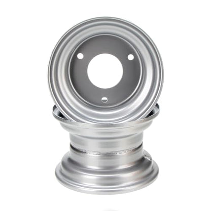 7" ATV Wheel, 7 inch GoKart Rim with 3 lugs Fits for 110-125cc ATV, Go-Kart, 3 Bolts Go Kart Wheel Rim for Quad 16x8-7 Tires (Silver) - color: Silver
