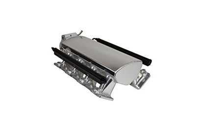 A-Team Performance Sheet Metal LS Swap Upper Intake Manifold - Silver, 102mm EFI Throttle Body, 15° Opening - TIG-Welded T6061 Aluminum - Compatible with Chevrolet, GMC & Pontiac LS1/LS2/LS6