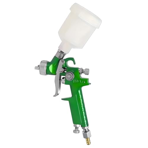 Osilly Car Touch Up Spray Gun with 0.8 mm Nozzle, Vehicle Spraying Gravity Feed Paint Sprayer Include 125ml Capacity Cup, Auto Air Spray Paint Gun, Universal for Motorhome Automobile Truck (Green) - color: Green, size: 0.8mm