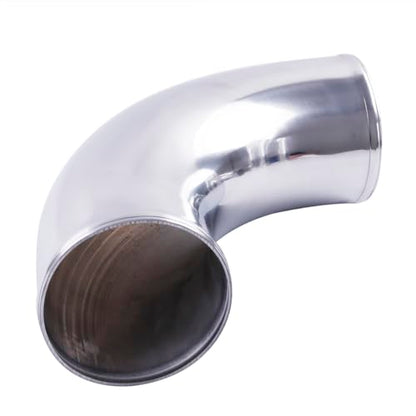 Aluminum Pipe Tube Intercooler Hose 90 Degree OD102mm(4"), 6061 Aluminu Air Intake Tube, Length 11.8" (300mm), Thickness 2mm Silver Aluminum Alloy Exhaust Pipe - size: OD102(4"), style: 90 Degree