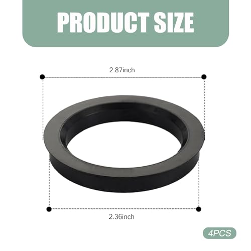 4 Pack Car Hub Reducing Ring Shaft, 73.1mm-60.1mm Design, Durable Vehicle Hub Center Ring Replacement, Compatible with Most Small Passenger Cars (Black)
