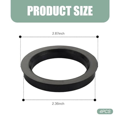 4 Pack Car Hub Reducing Ring Shaft, 73.1mm-60.1mm Design, Durable Vehicle Hub Center Ring Replacement, Compatible with Most Small Passenger Cars (Black)