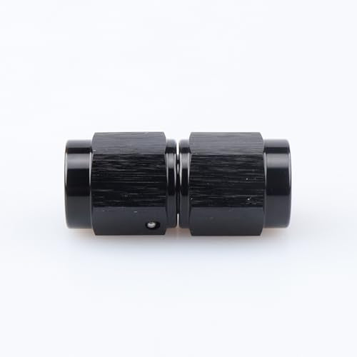 AC PERFORMANCE -3 AN Female to -3 AN Female Straight Swivel Coupler Union Fitting Adapter Aluminum Black - color: Black 0, size: 3AN