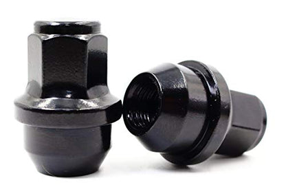 Set of 24 Veritek 14x1.5mm 13/16 Hex 1.7 Inch 44.5mm Length Black OEM Factory Style Large Acorn Seat Lug Nuts for Ford F-150 Expedition Lincoln Navigator Factory Wheels