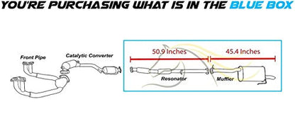 Northeastern Exhaust | Stainless Steel Resonator Pipe, Muffler Exhaust System Kit Compatible for Subaru Impreza 2002-2005 2.5L | Free Gaskets Included | Automotive Replacement Part