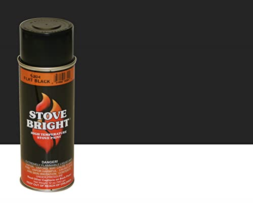 Stove Bright High Temp Spray Paint, Flat Black, 12 Oz - color: 6304 - Flat Black