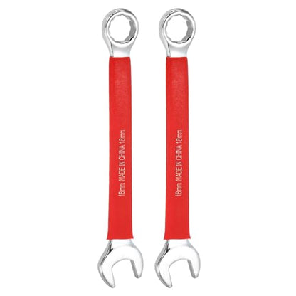 HARFINGTON 2Pcs Metric Combination Wrench 18mm 12-Point Box & Open End CR-V - size: 18mm