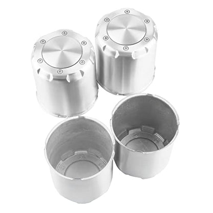 4Pcs 4.25" OD 4.65" H Gear Style Trailer Wheel Center Caps for Rim - size: 4.25" OD 4.65" H