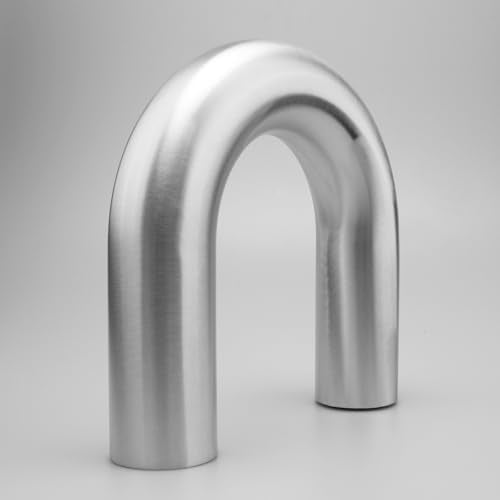 AC PERFORMANCE 2" 180° Degree Aluminum Elbow Intercooler Air Intake Tube - color: Silver 180, size: 2" (51mm)