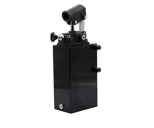 Spare Parts Holland - Single Acting Hydraulic Piston Hand Pump with Release Knob, Hand Operated Hydraulic Pump 3/8" NPTF Ports (2.7 CID 3 Qrt Tank (0.80 Gal) - size: 2.7 CID 3 Qrt. tank (0.80 Gal)