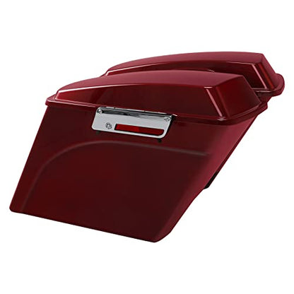 Green-L ABS 5" Stretched Saddlebag Fit for Harley Touring 1993-2013 - color: Red 2#