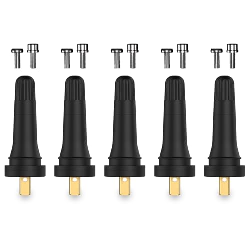 SUNSOUL TPMS 20008 Replacement Tire Pressure Sensor Rubber Valve Stems for 0.453 inch 11.5mm Rim Holes on Standard Vehicle Tires, Pack of 5 Sets TPMS Valve Stems - color: TPMS20008-5pcs