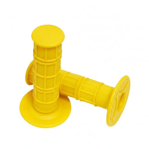 7/8" Motorcycle Hand Grips Dirt Bike Motocross Gel Handlebar 2PC - color: Yellow