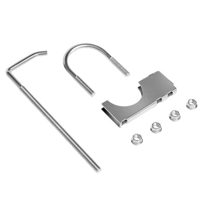 2.5" Universal Exhaust Clamp with Hanger, 2 PCS - size: 2.5 Inch