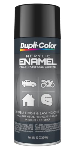 Dupli-Color Multi-Purpose Enamel, Gloss, Black, 12 oz