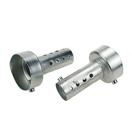 Modengzhe 2 Pcs 48mm Motorcycle Exhaust Pipe Muffler 3.2-Inch Length