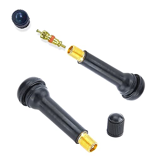 50pcs TR418 Tire Valve Stem Snap-in Valves, 2 Inch Length Rubber Tubeless Tire Valve Stems