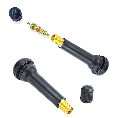 50pcs TR418 Tire Valve Stem Snap-in Valves, 2 Inch Length Rubber Tubeless Tire Valve Stems