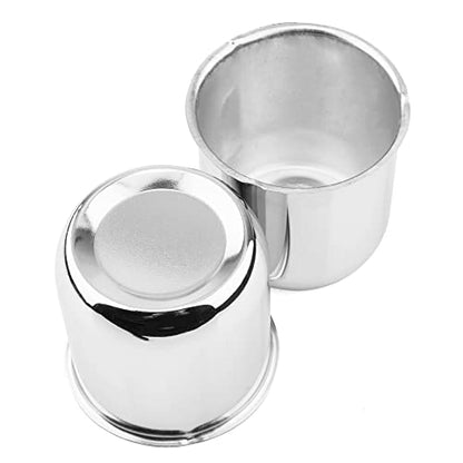 2Pcs 2.91" OD 2.91" H Push Through Trailer Wheel Center Cap for Rim - color: Chrome, size: 2.91" OD 2.91" H