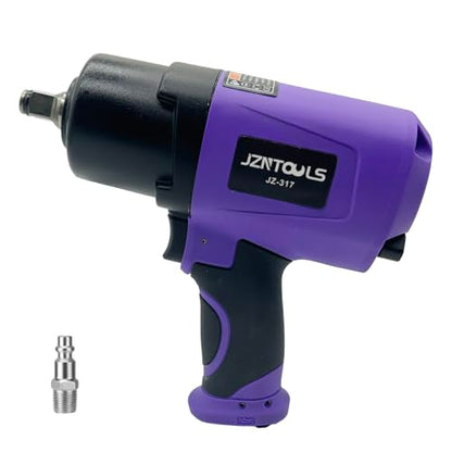 1/2-Inch 1250 ft-lbs High Torque Pneumatic Impact Wrench, Heavy Duty Twin Hammer Air Impact Tool Gun Kit , 8pcs CR-V Steel Socket Set for Car Tire Changing, Truck Repair, Home Garage & Industrial Use - style: 1/2-Inch/1250 ft-lbs(Plastic Housing)
