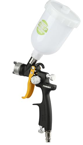 FORNAX Mini HVLP Paint Spray Gun with 0.8mm Nozzle, 250 cc Capacity, Brush and Wrench