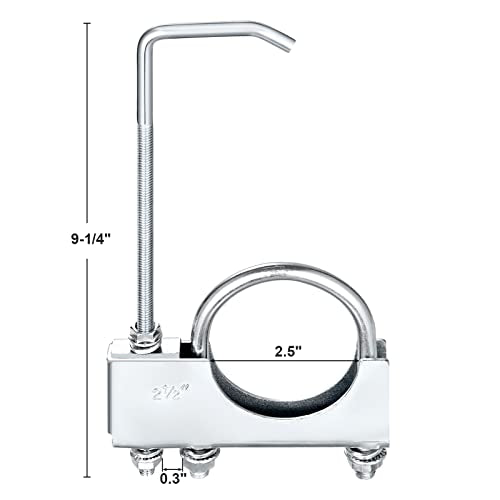 2.5" Universal Exhaust Clamp With Hanger For Car And Truck Exhaust Pipe