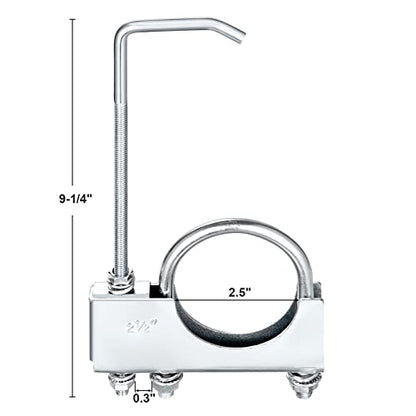 2.5" Universal Exhaust Clamp With Hanger For Car And Truck Exhaust Pipe