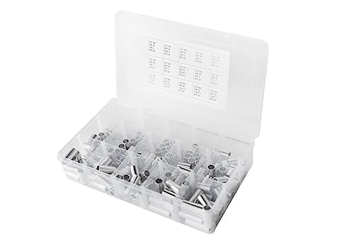 Aluminum Spacer Standoff Bushing Assortment Kit 1/2" OD x 3/8" ID (150 pcs)
