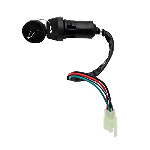 4 Wire Ignition Key Switch for 50cc 70cc 90cc 110cc 125cc Quad ATV 4 Wheeler Go Kart Scooter (Male Plug) - style: Male plug