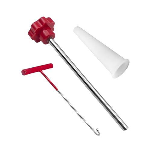 3PCS Car Tire Valve Stem Quick Change Tool, Vehicle Tyre Valve Stem Core Quickly Replacement Set, Automotive Valve Installation Tool Kit, Universal for ATV Truck Motorcycle (Red)