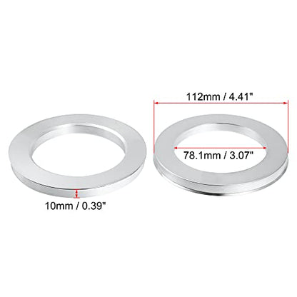X AUTOHAUX 4pcs Aluminium Alloy Hub Centric Rings Wheel Bore Center Spacer - size: 112-78.1