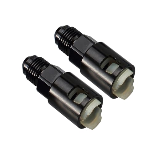 AC PERFORMANCE -6 AN Male to 3/8" SAE Quick Disconnect Female Push on EFI Fuel Rail Fitting Adapter Aluminum Black, Pack of 2 - color: Black, size: 6AN to 3/8 - 2PCS