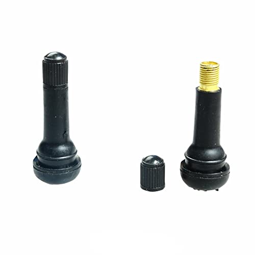 50PCS TR414 Snap-in Tire Wheel Valve Stems Medium Black Rubber Kit - color: 50PCS, size: TR414