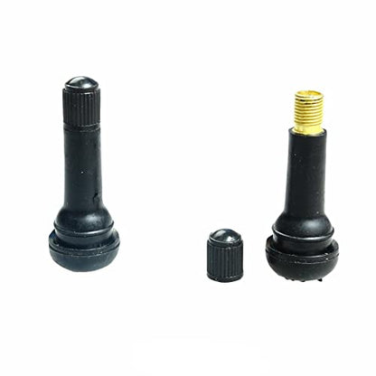 50PCS TR414 Snap-in Tire Wheel Valve Stems Medium Black Rubber Kit - color: 50PCS, size: TR414